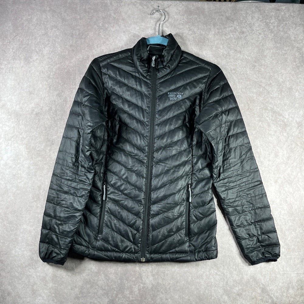 Mountain Hardwear Goose Down Puffer Jacket Womens S Black 800 Q.Shield Packable